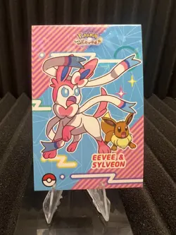 Eevee & Sylveon - Cracked Ice Holo - Let's Go Eevee Database - Pokemon Card NM - Image 1