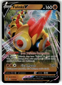 Falinks V 110/192 SWSH02: Rebel Clash NM Pokemon Card TCG - Image 1