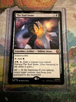 The Soul Stone Legendary Artifact Black Mythic MTG Marvel's Spider-Man 66 - Image 1