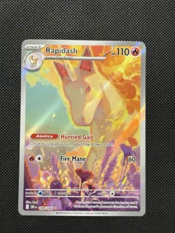 Pokemon Destined Rivals - Rapidash - 189/182 - Illustration Art Rare - M/NM￼ - Image 2