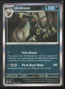 Umbreon 059/131 Holo Rare SV: Prismatic Evolutions Pokemon Holo Near Mint - Image 1