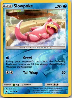 Slowpoke 42/214 Common Unbroken Bonds Pokemon Reverse Holo Near Mint - Image 1