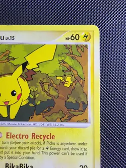 2007 POKEMON DIAMOND & PEARL MYSTERIOUS TREASURES #94/123 PIKACHU - Image 3