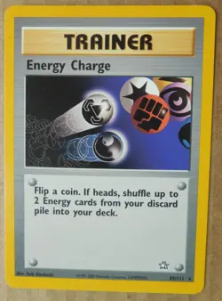 Energy Charge 85/111 Rare Non-Holo Neo Genesis Set Pokemon Trainer Card NM - Image 1