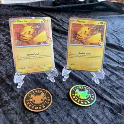 Pikachu 051 /162 Stamped 2026 Pokemon Day 30th Anniversary Promo TCG W/Coin X2! - Image 1