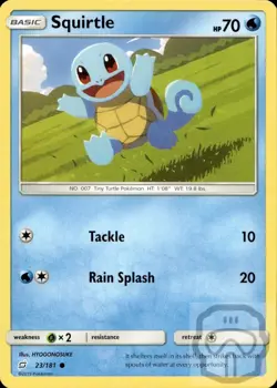 Squirtle 23/181 C Team Up Pokemon NM/M - Image 3