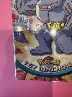 Machoke #67 Pokemon Topps Series 1 TCG Blue Logo Label 1st Print Pokemon - Image 5