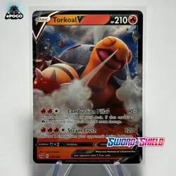 Torkoal V 024/202 Ultra Rare Pokemon TCG: Sword & Shield Base MINT SHIPS TODAY! - Image 1