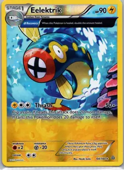 Pokemon TCG Eelektrik 64/160 Primal Clash Rev Holo NM - Image 1