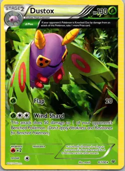 Pokemon TCG Dustox 8/108 Roaring Skies LP - Image 1