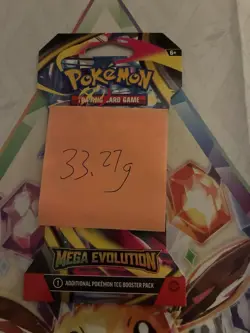 (VERY HEAVY) 33.27g Pokemon TCG Mega Evolution Sleeved Booster Pack (SEALED)✅ - Image 2