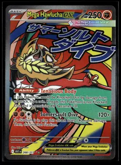 Mega Hawlucha ex 268/217 Mega Attack Rare ME: Ascended Heroes Pokemon NM/M - Image 1