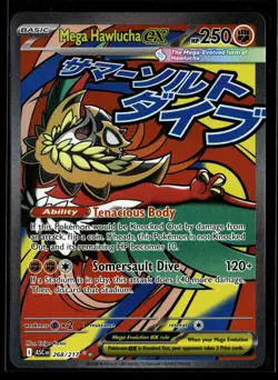 Mega Hawlucha ex 268/217 Mega Attack Rare ME: Ascended Heroes Pokemon NM/M - Image 1