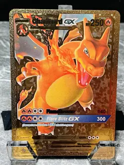 Charizard GX SM211 Gold Display Card Pokemon TCG - Image 1