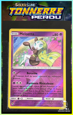 Carte Pokemon Meloetta 104/214 Rare Reverse SL8 Tonnerre Perdu FR - Image 1