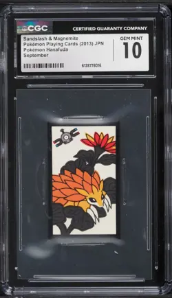 2013 Pokemon Japanese Hanafuda Sandslash & Magnemite CGC 10 - Image 1