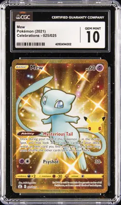 2021 POKEMON CELEBRATIONS #25 MEW CGC 10 GEM MINT - Image 1