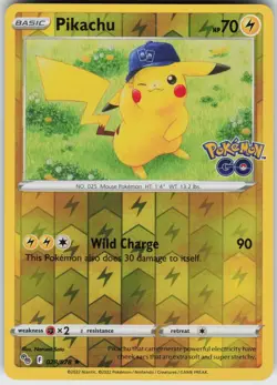 Pikachu (28) Reverse Holofoil Pokemon GO 028/078 - Image 1