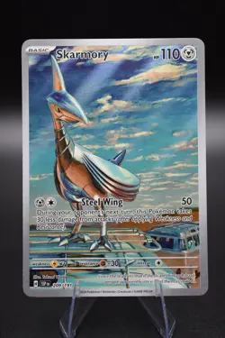 Pokemon TCG Skarmory 209/191 Sv08: Surging Sparks Holo Near Mint Ungraded - Image 1