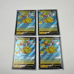 Lot Of 4 2021 Pokemon Celebrations Flying Pikachu V #006/025 - Image 1