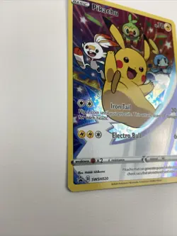 Pikachu SWSH020 Sword & Shield (2020) Black Star Promo Full Art Pokemon TCG NM - Image 3