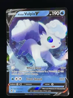 Alolan Vulpix V - 033/195 - Pokemon TCG Silver Tempest (2022) - Holo - NM - Image 1