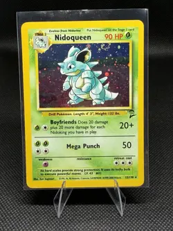 Pokemon TCG Nidoqueen Base Set 2 12/130 Holo Rare 90 HP Stage 2 WotC Card - Image 1