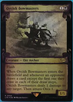 Orcish Bowmasters (Scroll Showcase 554) FOIL Lord of the Rings NM (514831) - Image 1