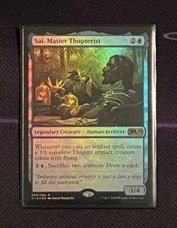 Foil Sai, Master Thopterist NM+ Core Set 2019 M19 - Image 2