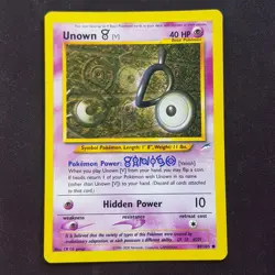 Unown V 89/105✨EXCELLENT✨Neo Destiny Pokemon Card TCG - Image 1