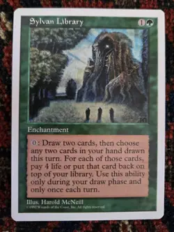Mtg Sylvan Library 5th Edition LP/NM - Image 1