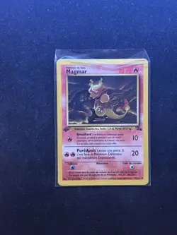 Pokemon Fossil 1st Edition Magmar 62/62 French Edition 2000 Vintage WOTC - Image 1