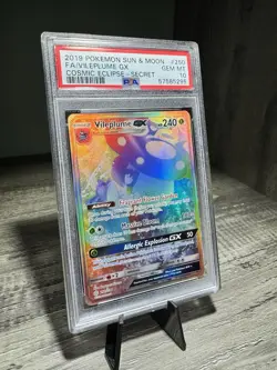 Pokemon Vileplume GX 250/236 Secret SM Cosmic Eclipse PSA 10 GEM MINT - Image 3