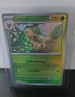 Prismatic Evolutions Leafeon Master Ball Reverse Holo 005/131 Pokemon - Image 1