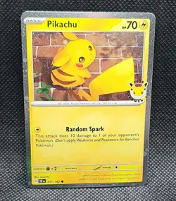 Pikachu 51/162 Stamped 2026 Pokemon Day 30th Anniversary Cosmos Holo Promo TCG - Image 1