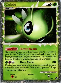Celebi 92/102 Prime Rare HGSS Triumphant Pokemon HP - Image 1