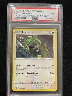 2024 Pokemon SWSH BSP Rayquaza Holo CRZ Premium Coll. Sea & Sky #029 PSA 9 MINT - Image 1