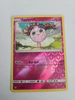 Pokemon 2019 Unbroken Bonds Jigglypuff 134/214 Reverse Holofoil NM - Image 1