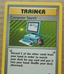 Computer Search 101/130 Rare Non-Holo Base 2 Set Pokemon Trainer Card NM - Image 2