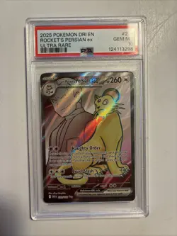 Pokemon Team Rocket's Persian ex 219/182 Destined Rivals Ultra Rare PSA 10 Holo - Image 1