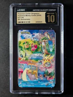 2024 Pokemon EZ-LINK 5th Anniv. Pokemon Center Singapore CGC 10 Black Label - Image 1