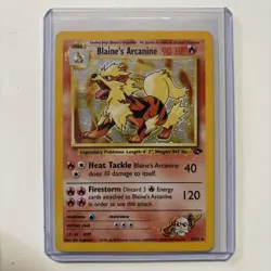 Pokemon TCG Gym Challenge Blaine's Arcanine Holo Rare Card 1/132 LP - Image 1