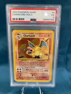 1999 POKEMON GAME #4 CHARIZARD-HOLO PSA 5 - Image 1