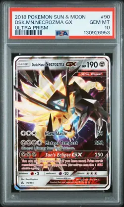 Pokemon Dusk Mane Necrozma GX 90/156 Sm-Ultra Prism PSA 10 GEM MINT - Image 1