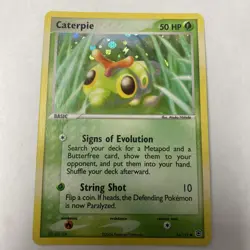 Pokemon TCG Caterpie EX FireRed & LeafGreen 56/112 Holo Common 2004 - Image 1