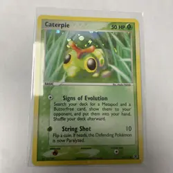 Pokemon TCG Caterpie EX FireRed & LeafGreen 56/112 Holo Common 2004 - Image 3