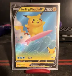 The Pokemon Company Surfing Pikachu V Ultra Rare Holo 008/025 Celebrations EN - Image 1