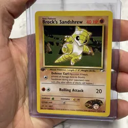 Pokemon 1st Edition Brock’s Sandshrew 71/132 Pokemon Gym Heroes Common NM/MT TCG - Image 1