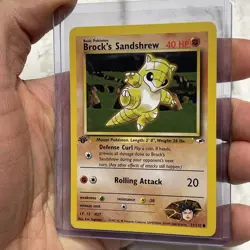Pokemon 1st Edition Brock’s Sandshrew 71/132 Pokemon Gym Heroes Common NM/MT TCG - Image 2
