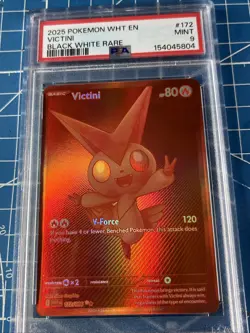 2025 Pokemon Black Bolt Victini #171 BLK EN GEM MT PSA 9 Black White Rare - Image 2